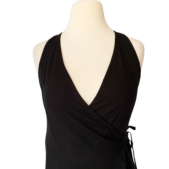 Abercrombie & Fitch black high low wrap dress size XS - Picture 2 of 5